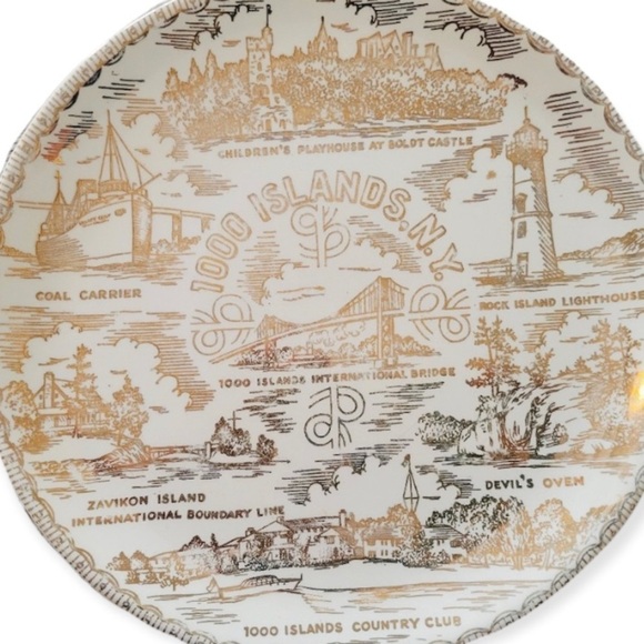 1000 Islands New York Country Club vintage collectible plate decorations - Picture 2 of 3
